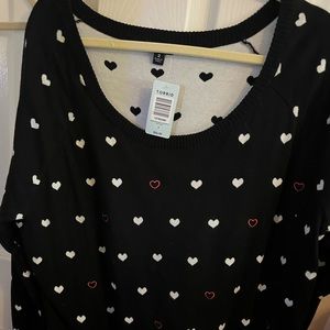 Brand new Torrid heart sweater